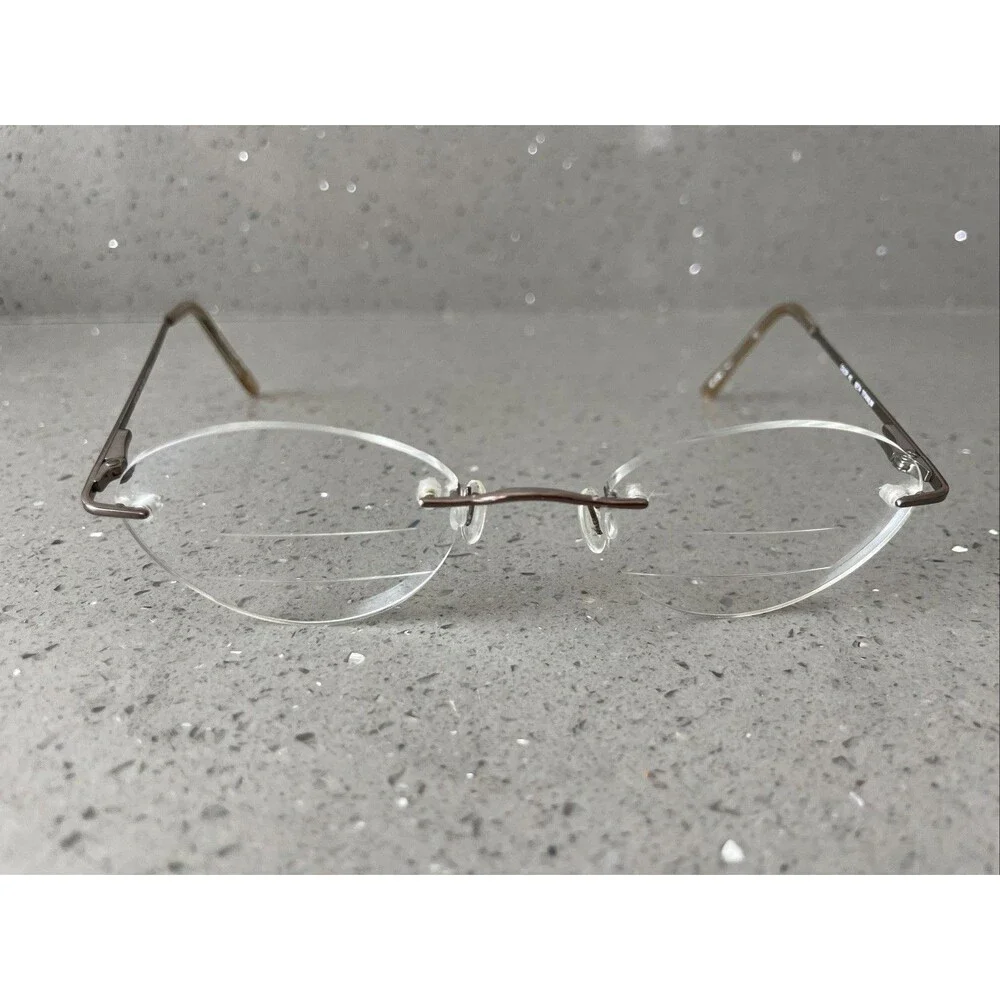 Silver Dollar Optical Eyeglasses Frames ONLY Rimless 135 Flex Hinge BT 2152 Beta